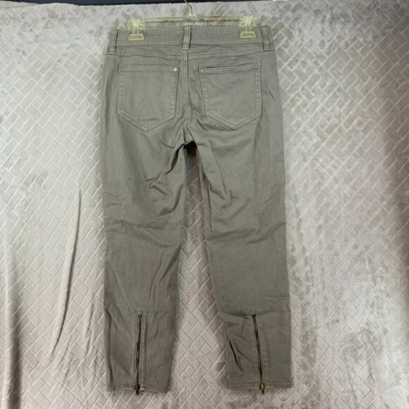 Apostrophe Womans 4 Denim Jeans Gray Skinny Ankle Zipper Low Rise Stretch - Picture 11 of 15